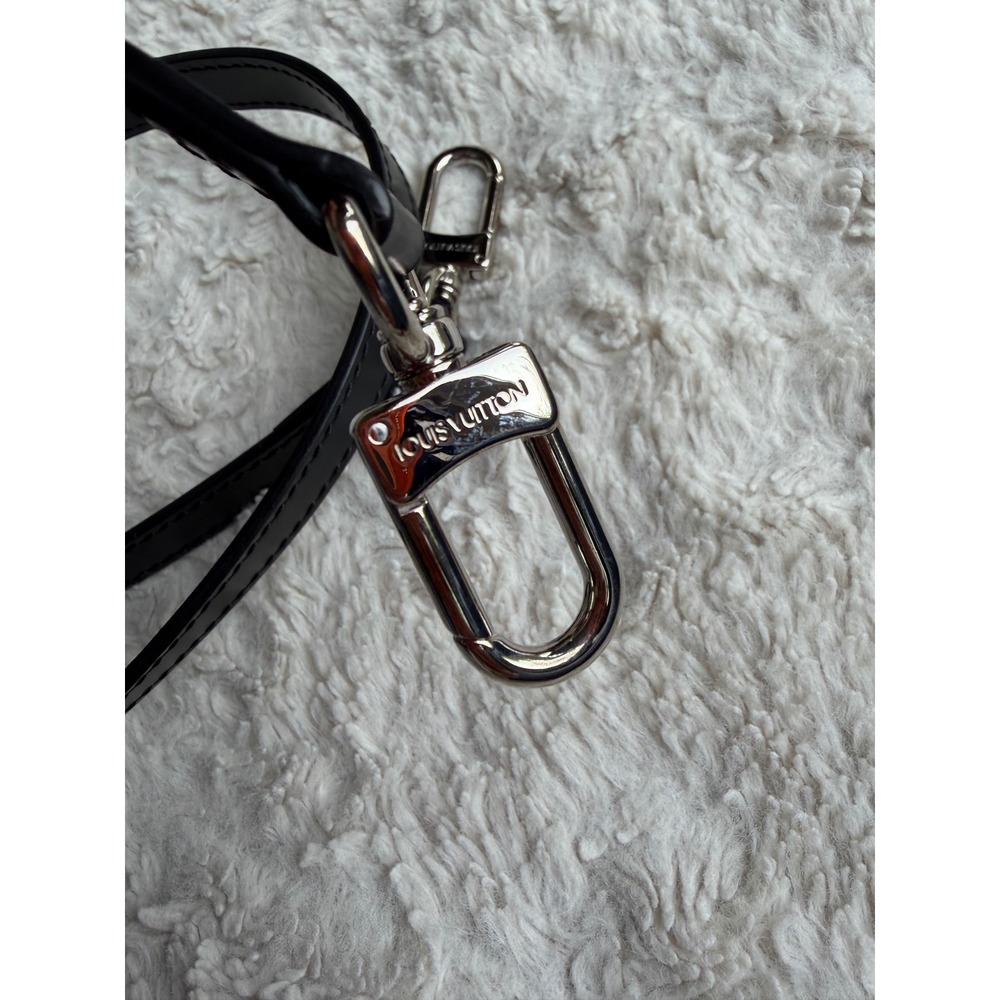 Louis Vuitton Black Epi Leather Adjustable Shoulder Strap 16mm Silver Crossbody - Picture 4 of 14